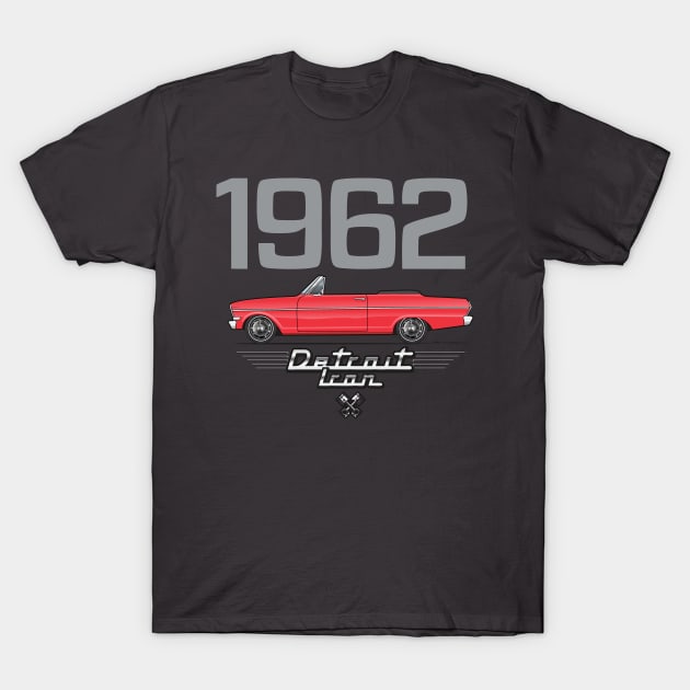 1962 red Convertible T-Shirt by JRCustoms44